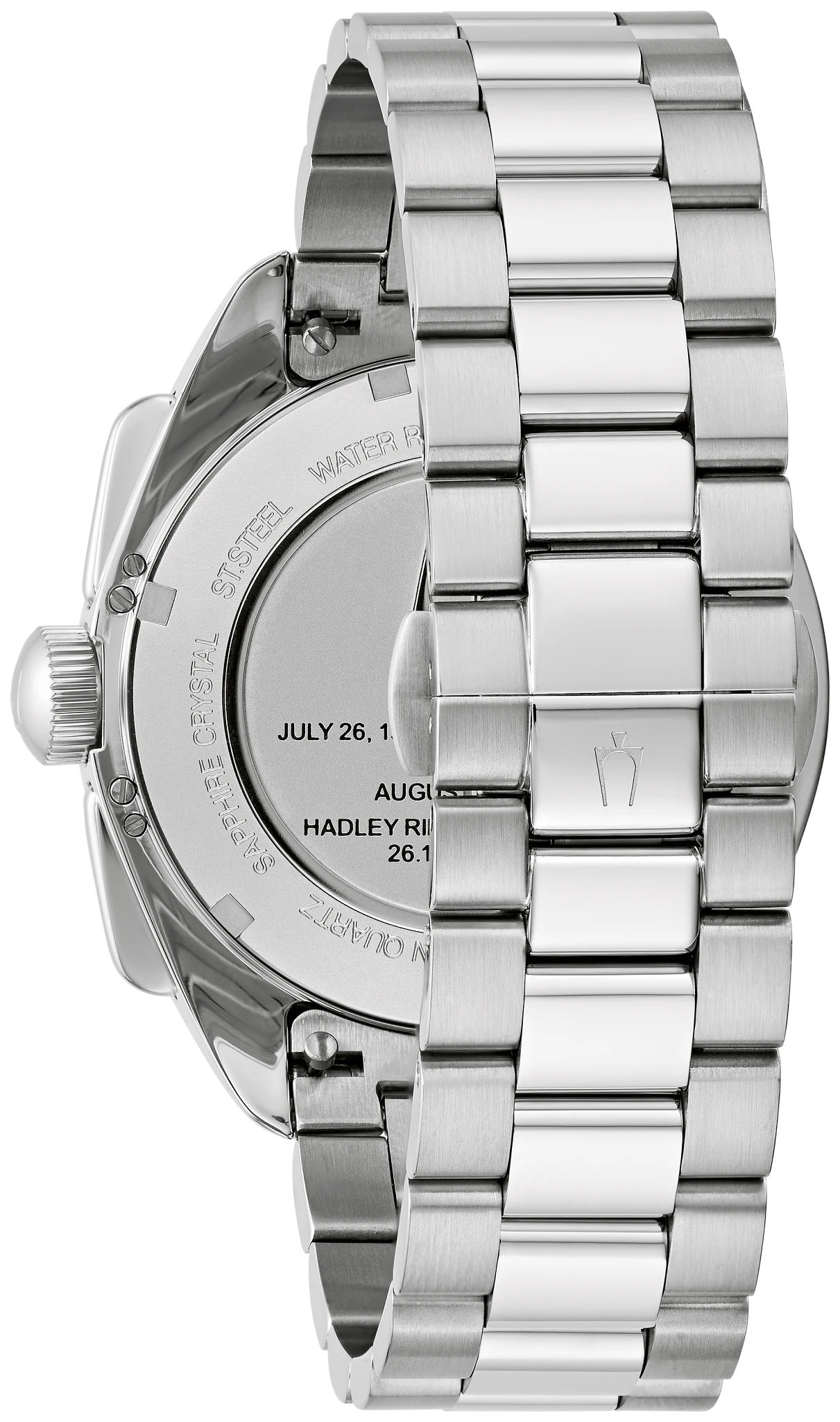 Red Dial Stainless Steel Combination Bracelet/Strap Lunar Pilot